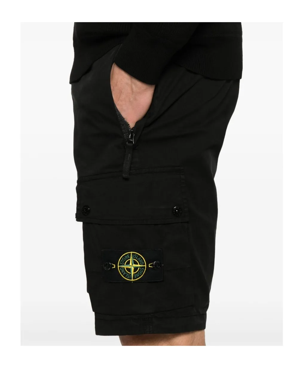 Stone Island Logo Patch Cargo Shorts