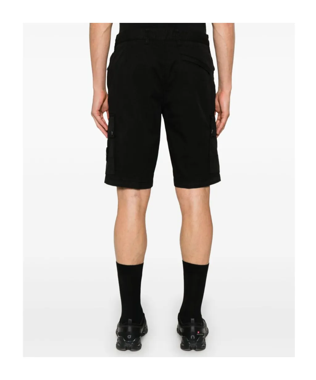 Stone Island Logo Patch Cargo Shorts