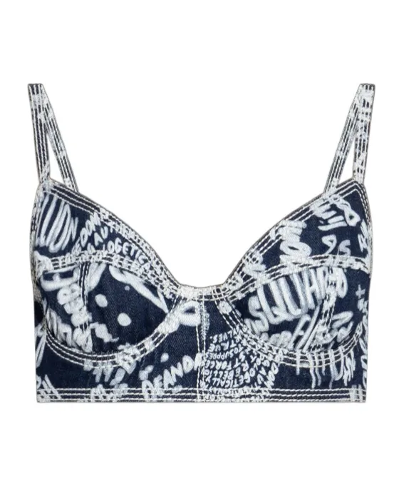 Dsquared2 Cropped Denim Top