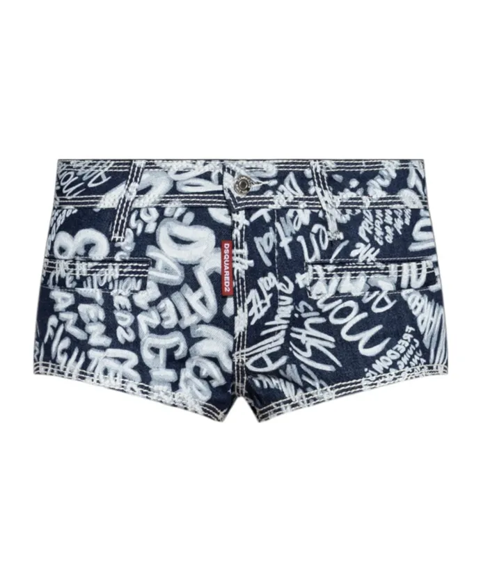Dsquared2 Pattern-Printed Denim Shorts