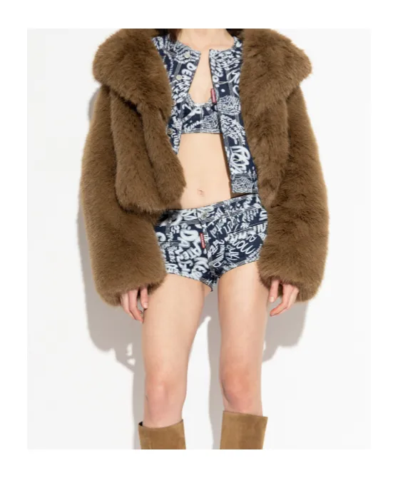 Dsquared2 Pattern-Printed Denim Shorts