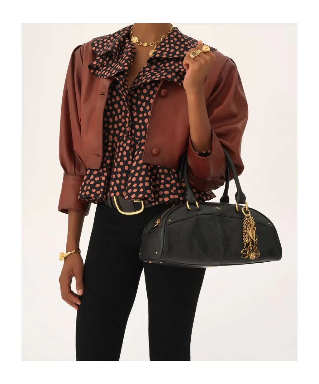 Chlo Bowling Zipped Top Handle Bag