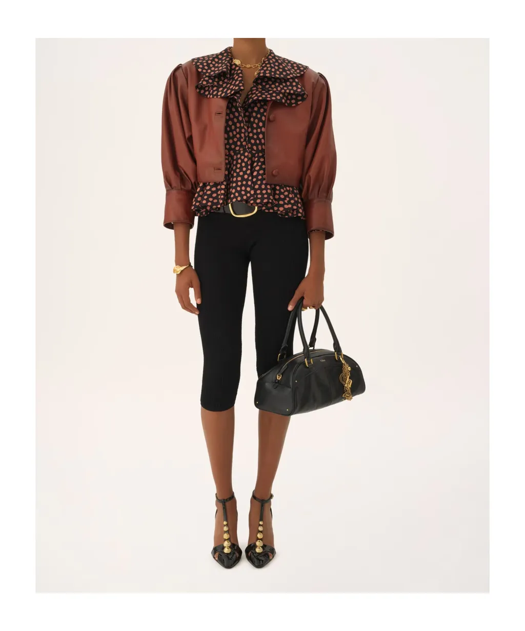 Chlo Bowling Zipped Top Handle Bag