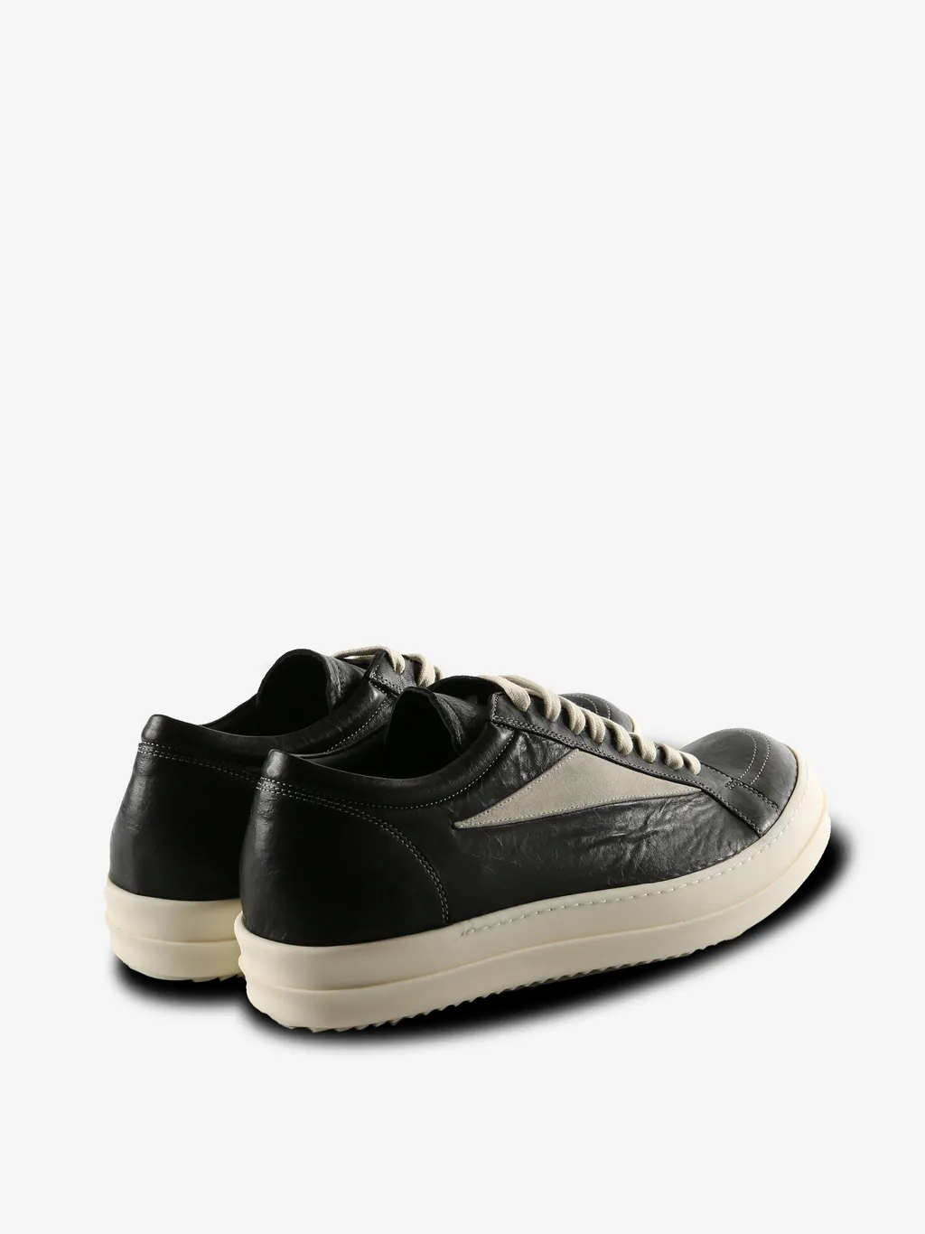 Rick Owens Round Toe Lace-Up Sneakers