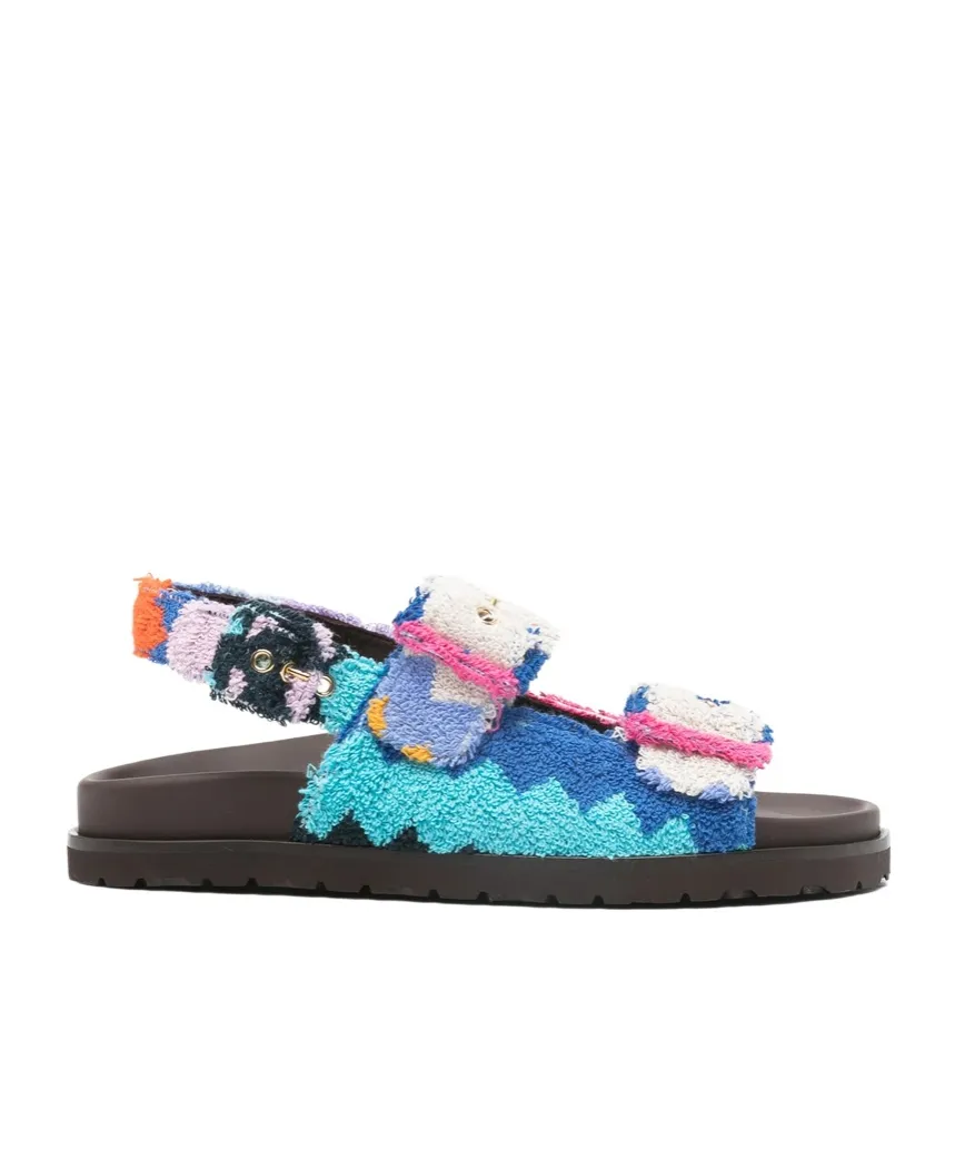 Mia Zig-Zag Strap Sandals