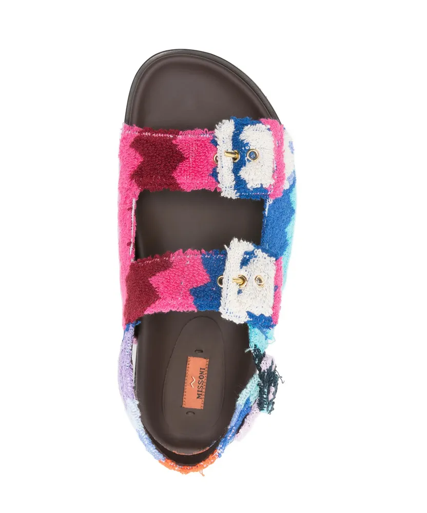 Mia Zig-Zag Strap Sandals