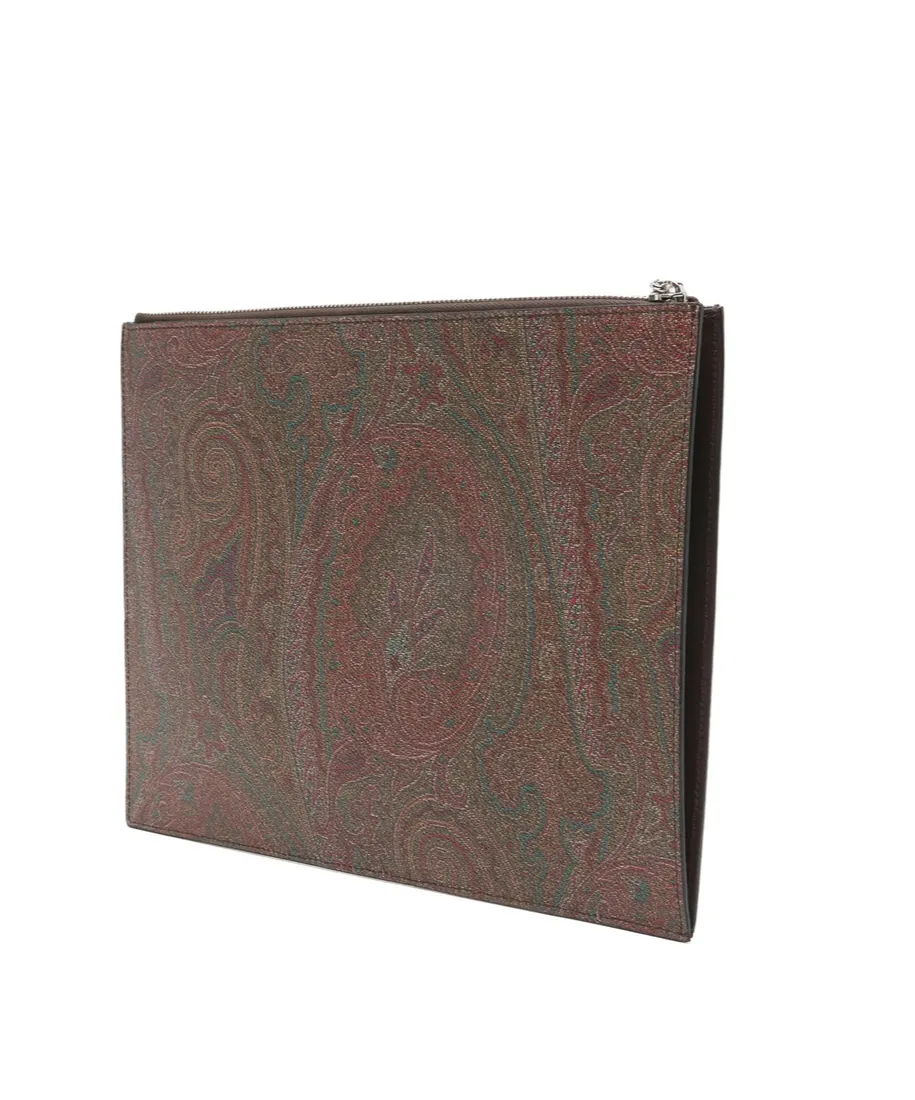 Etro Paisley Logo Wristlet Bag