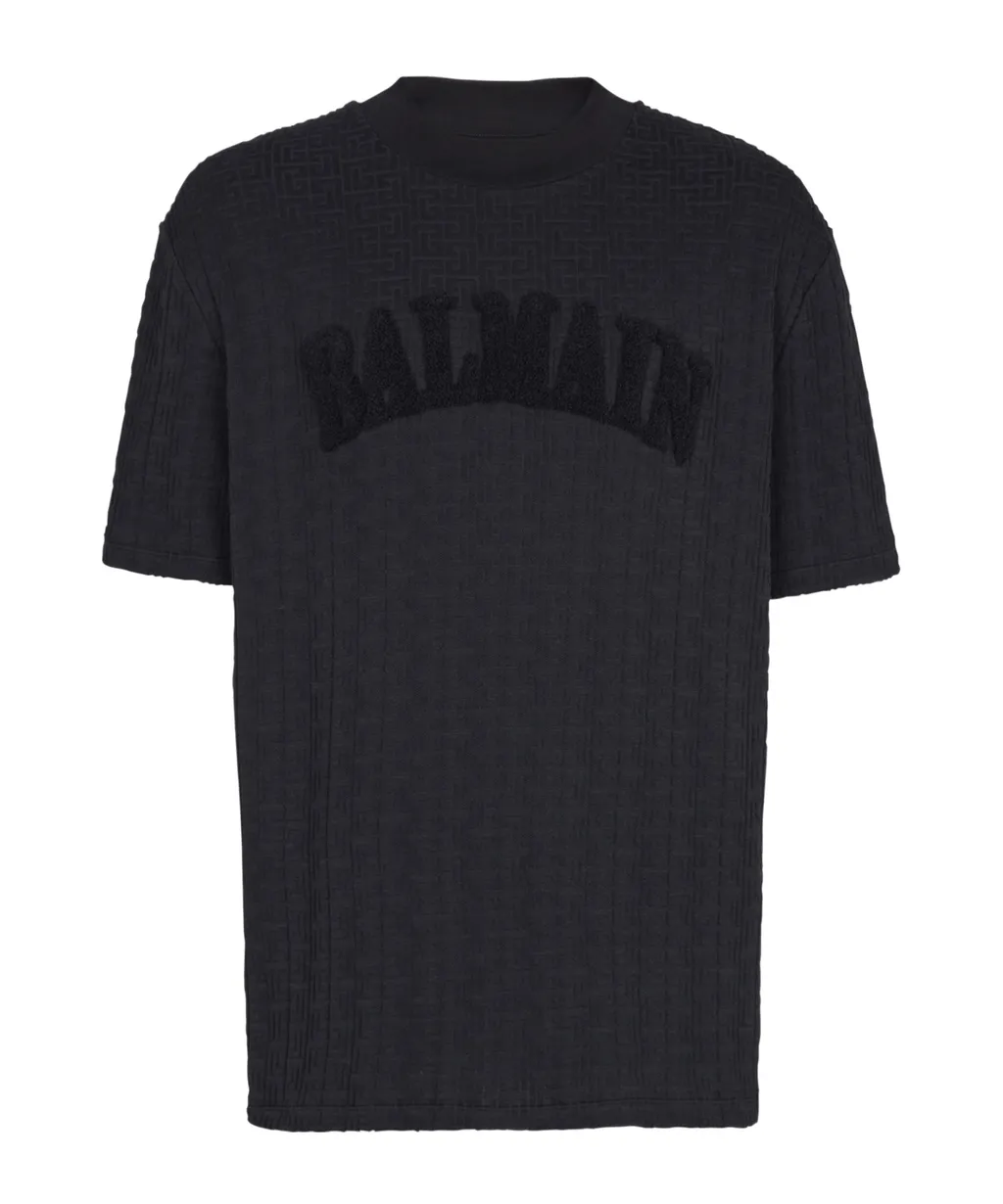 Balmain Terry Monogram Crewneck T-Shirt