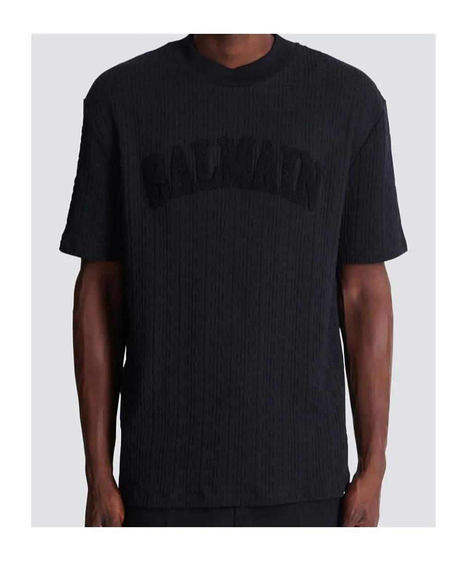 Balmain Terry Monogram Crewneck T-Shirt
