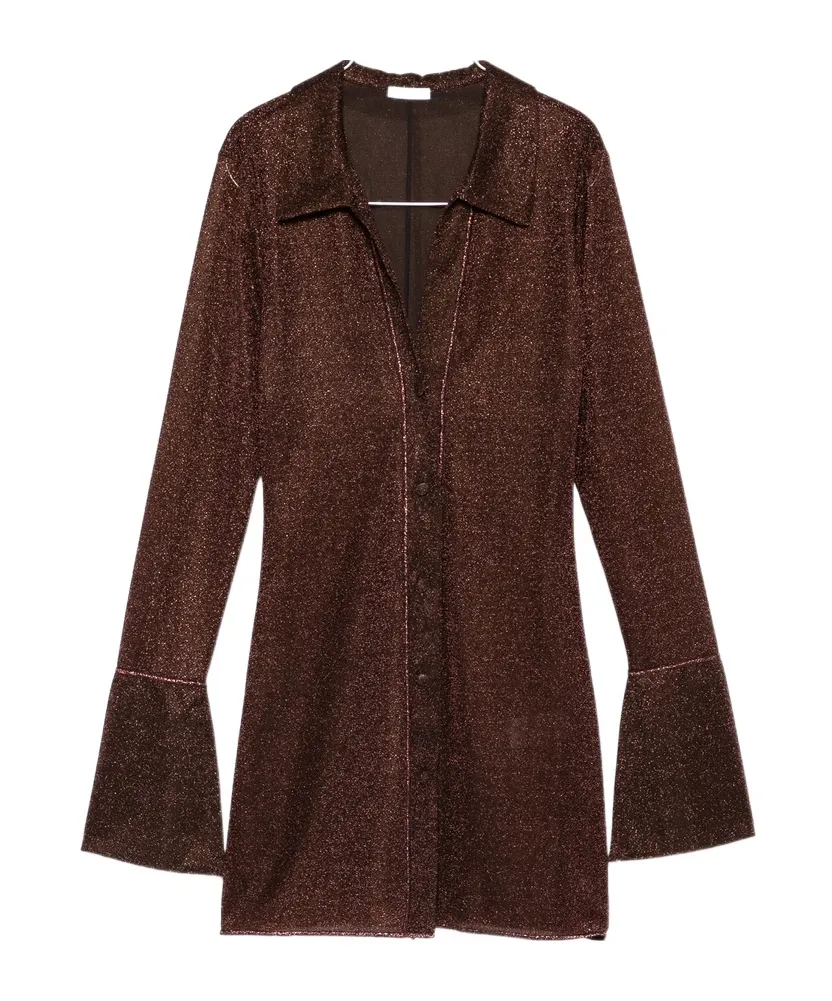 Osree Long-Sleeve Buttoned Mini Dress