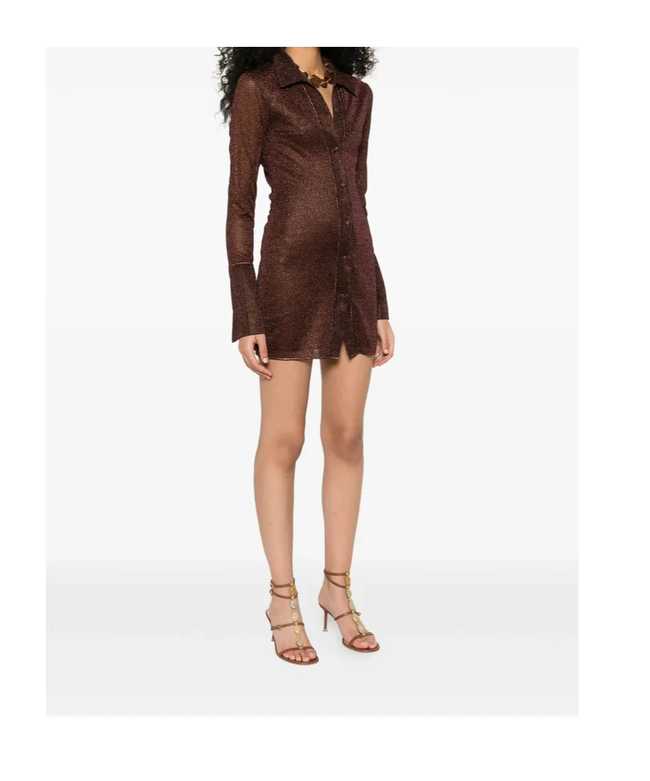 Osree Long-Sleeve Buttoned Mini Dress