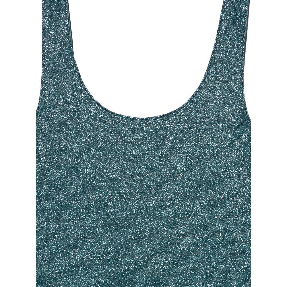 Round Neck One-Piece Swimsuit