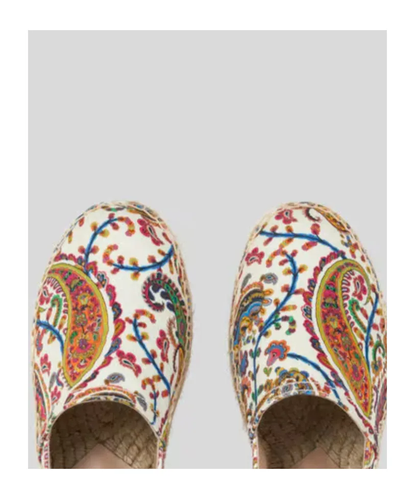 Etro Logo Patch Slip-On Espadrilles