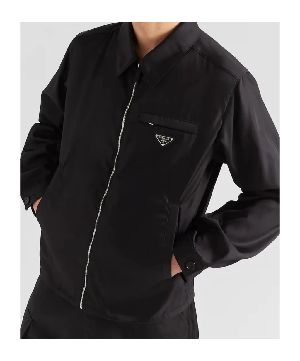 Prada Triangle-Logo Zipped Jacket