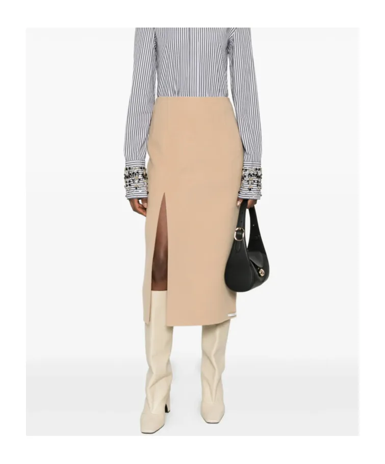 Slit Midi Skirt