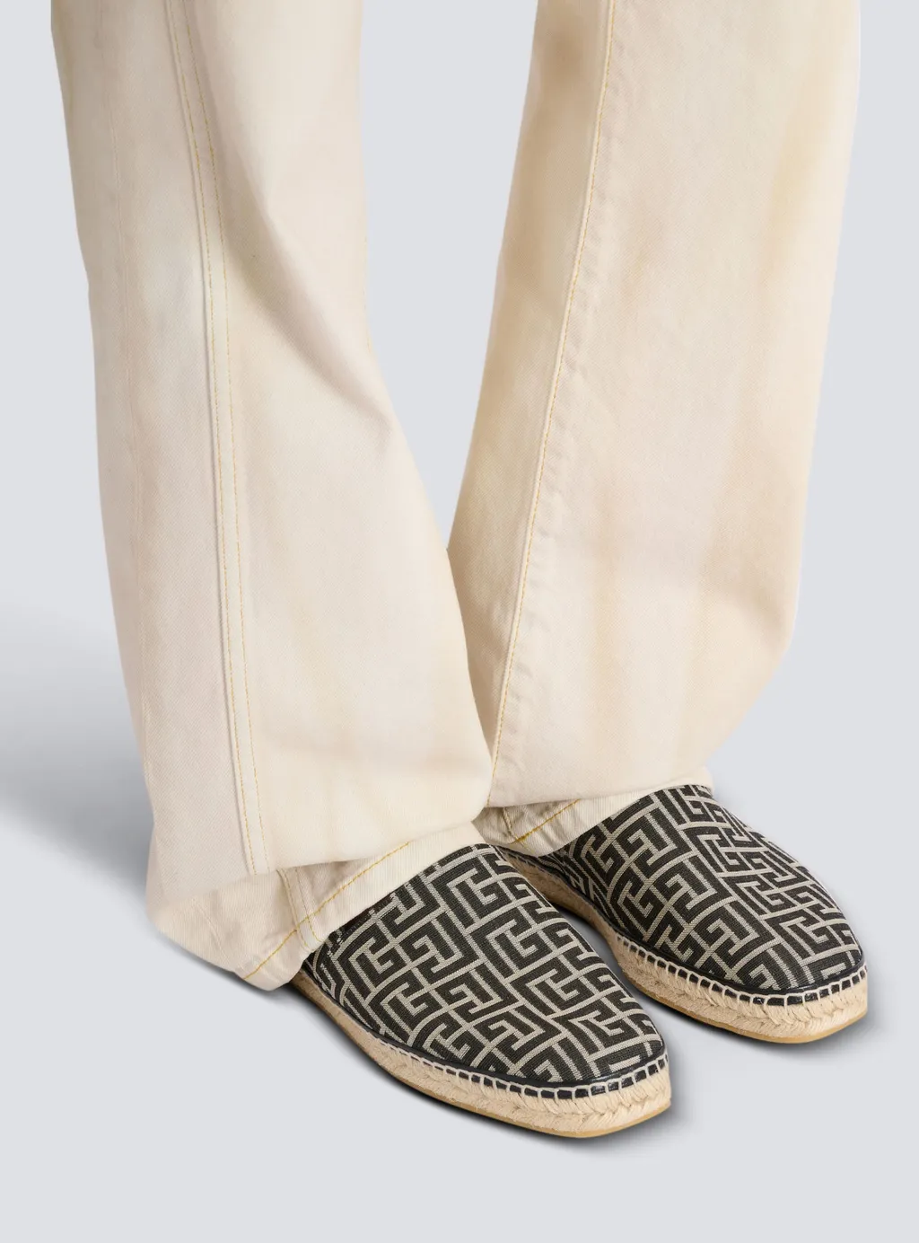 Balmain Monogram Jacquard Espadrilles