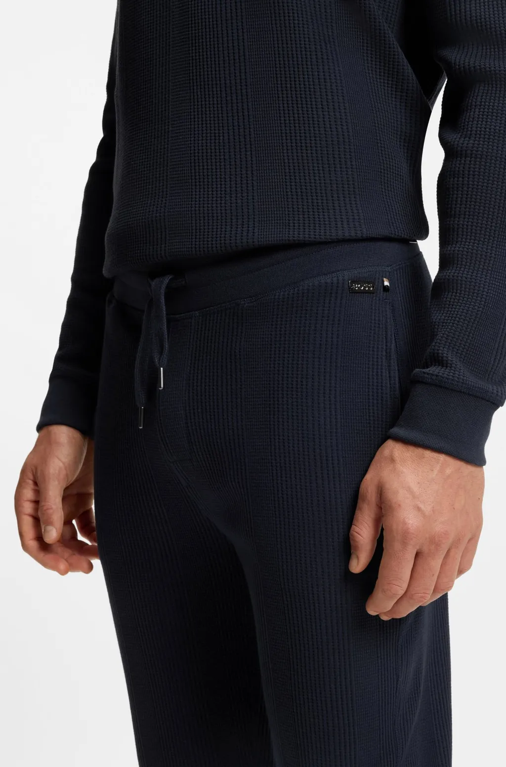 Waffle-Structure Tracksuit Bottoms In A Cotton Blend