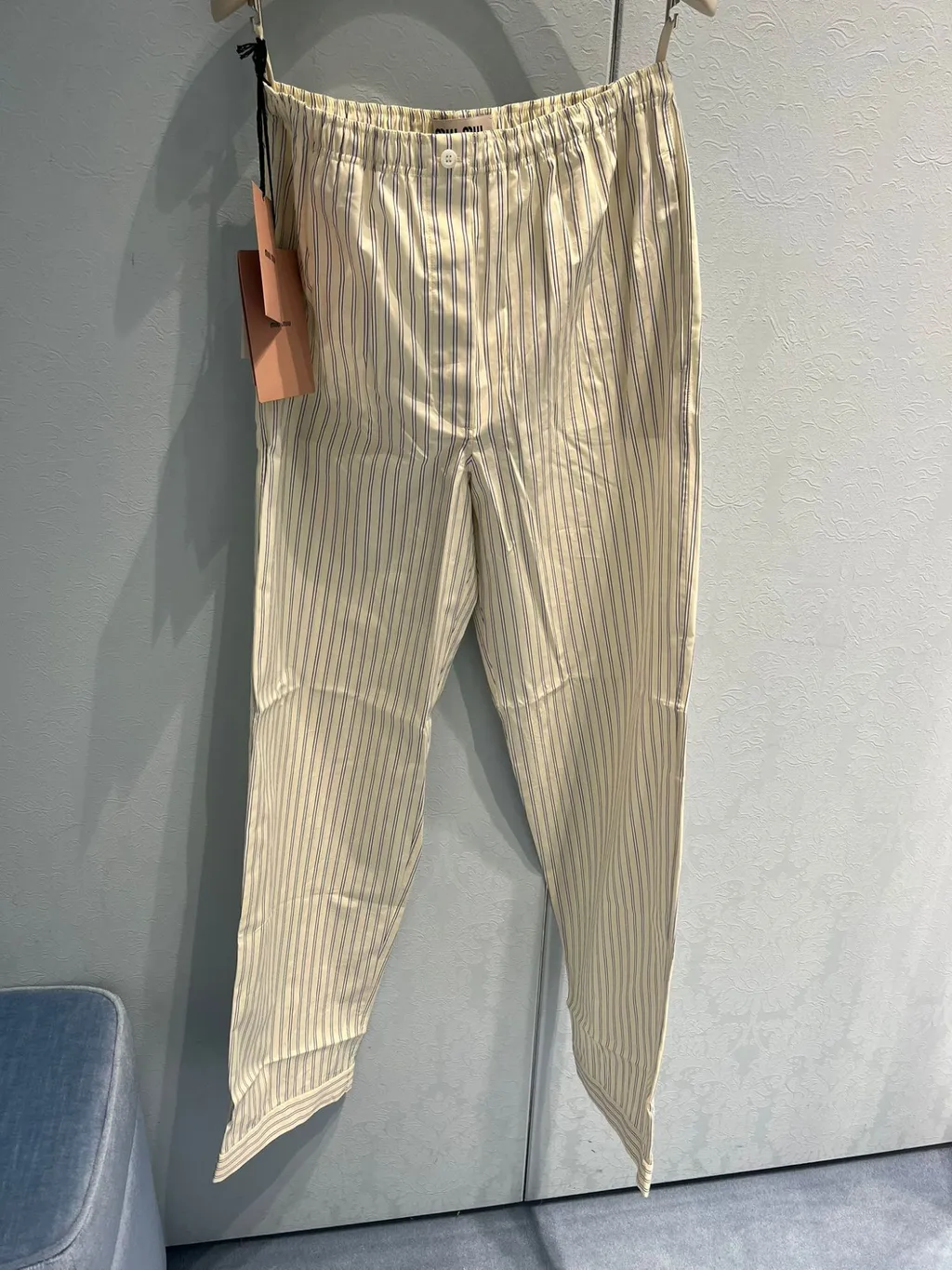 Miu Miu Striped Straight Leg Pants