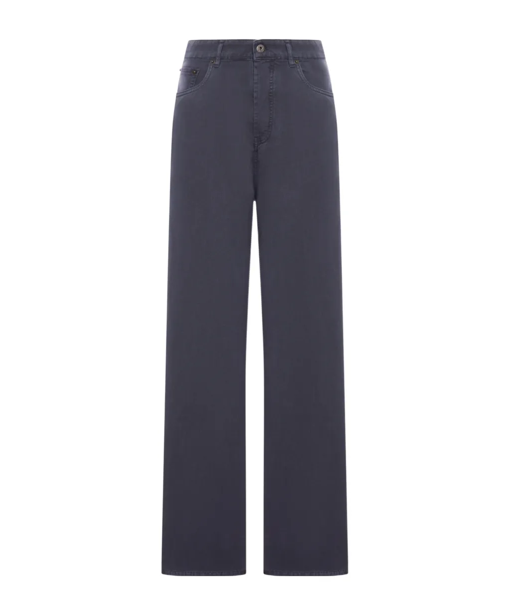 Miu Miu Logo-Embroidered Denim Jeans