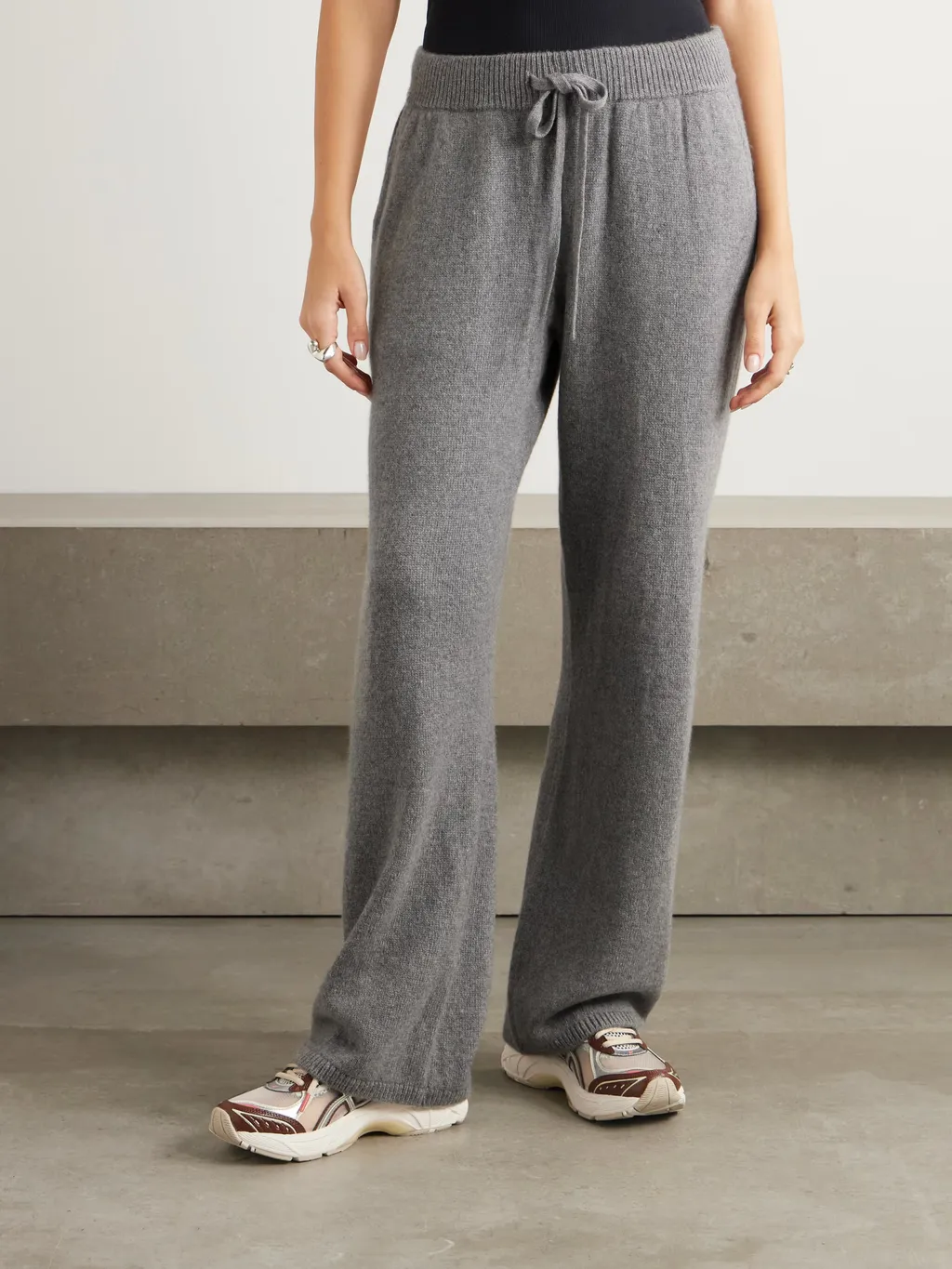 Cashmere Wide-Leg Sweatpants
