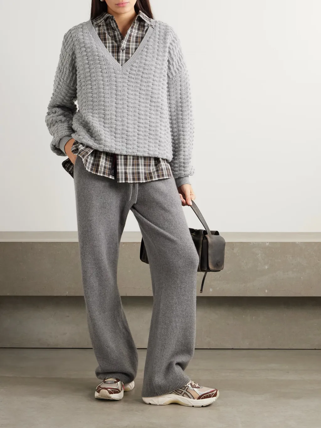 Cashmere Wide-Leg Sweatpants