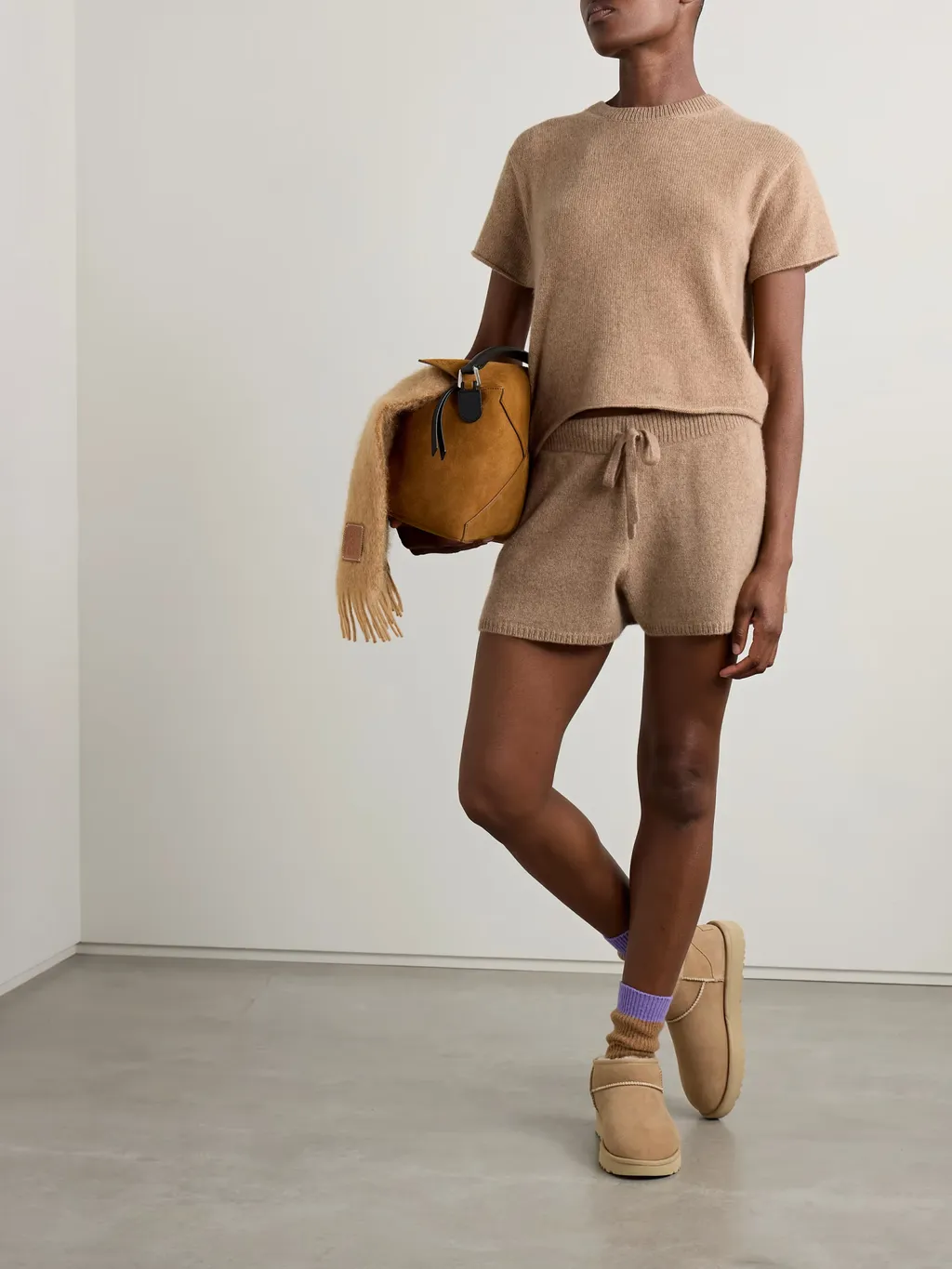 Short-Sleeved Cashmere Sweater
