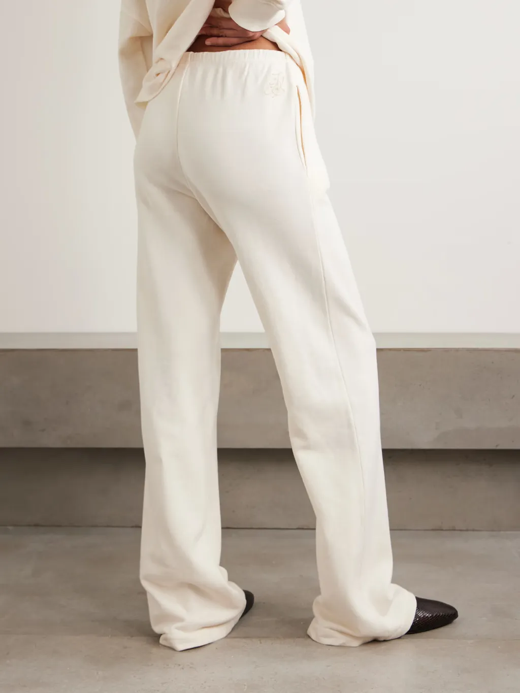 Cashmere Blend Wide-Leg Sweatpants