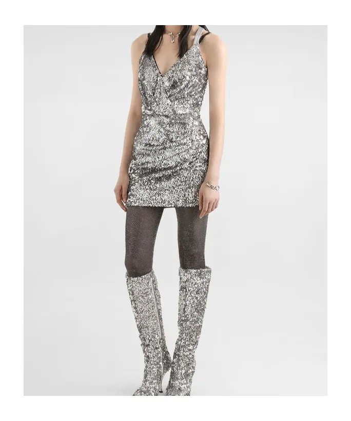 Sequin Crossover Dress