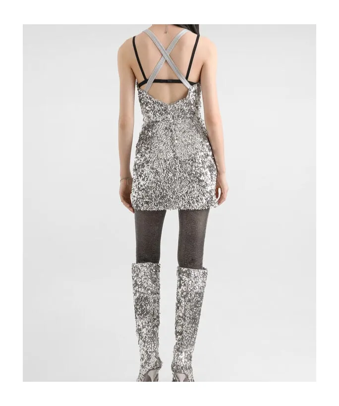 Sequin Crossover Dress