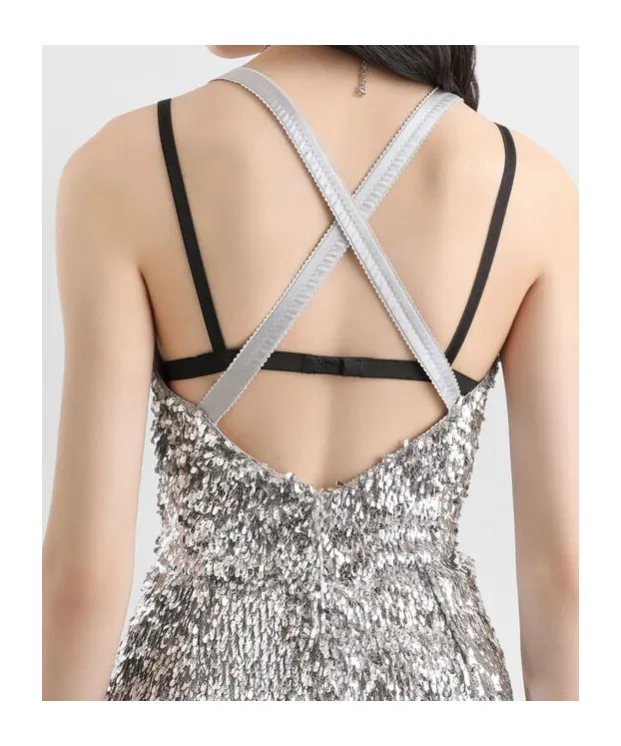Sequin Crossover Dress