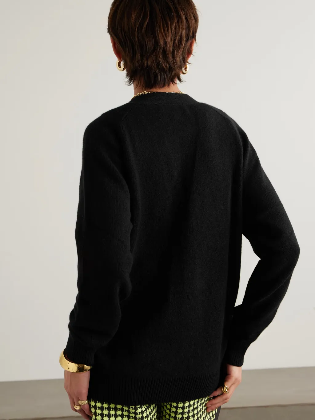 Long-Sleeved Cashmere Cardigan