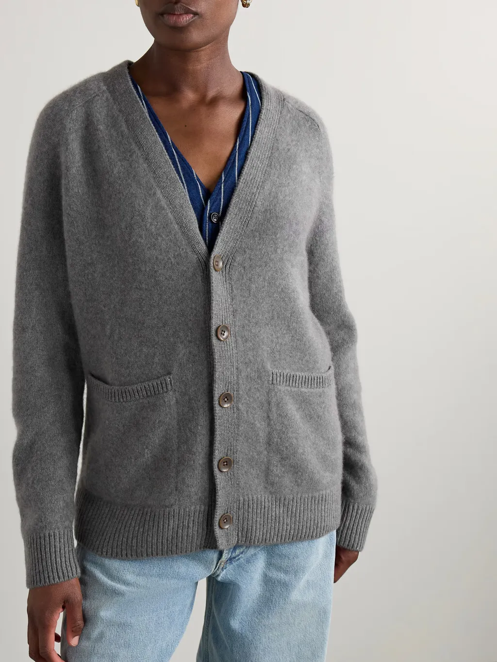 Long-Sleeved Cashmere Cardigan