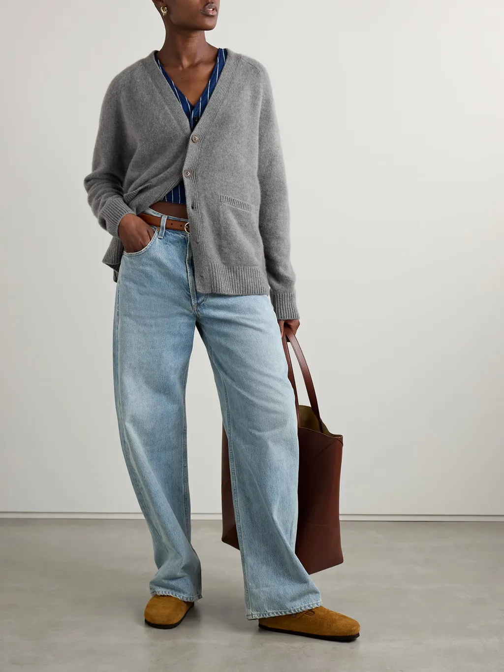 Long-Sleeved Cashmere Cardigan