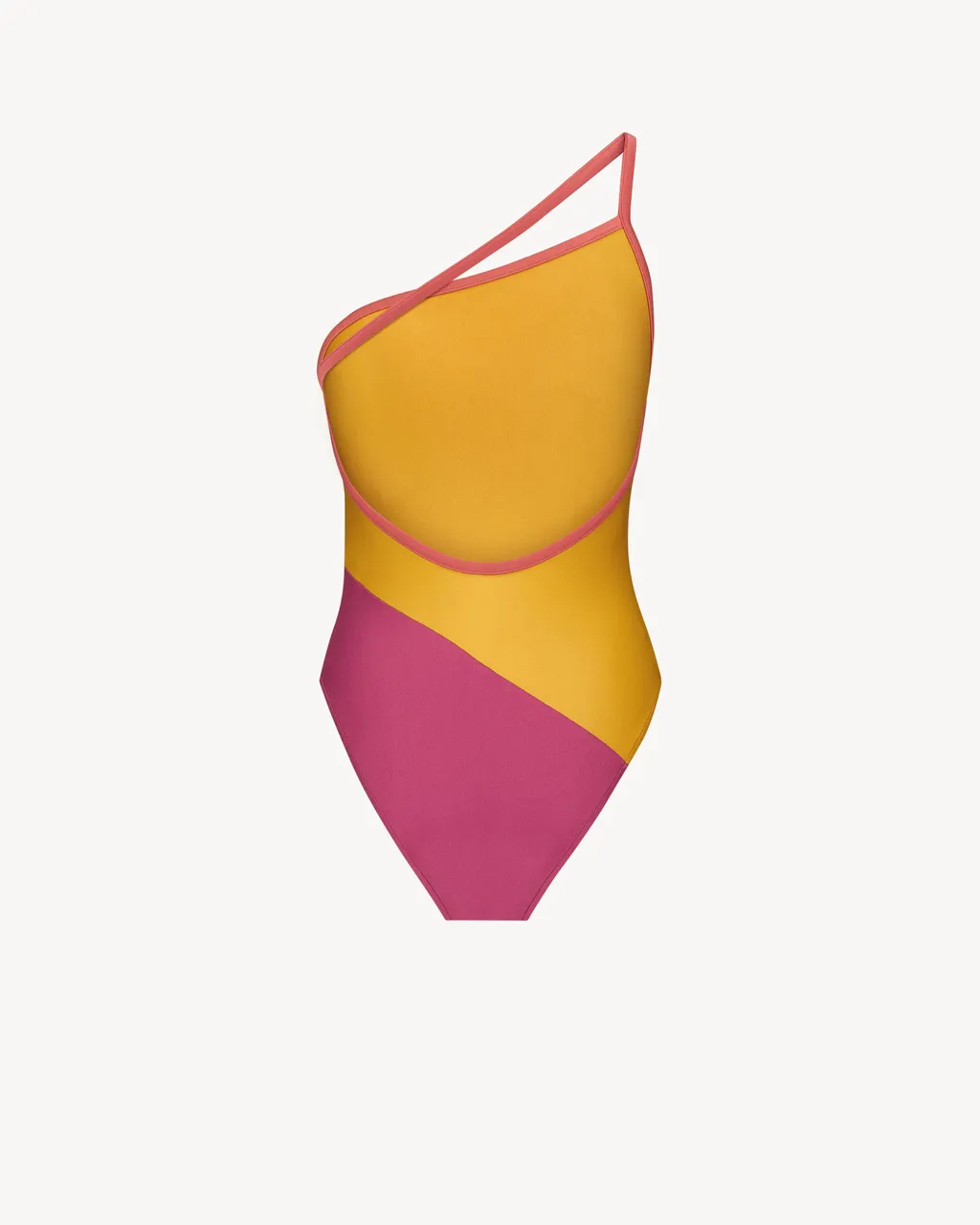 Saint Laurent One-Shoulder Backless Swimsuit