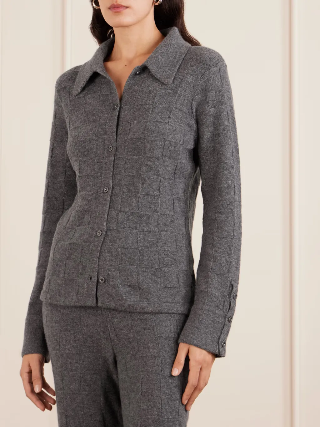 Long-Sleeved Cashmere Cardigan