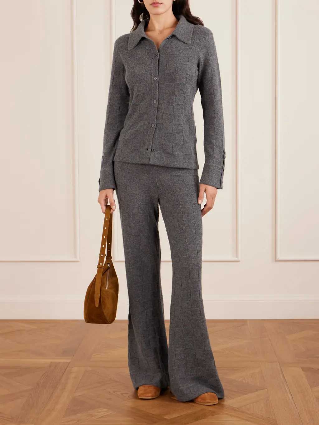 Long-Sleeved Cashmere Cardigan