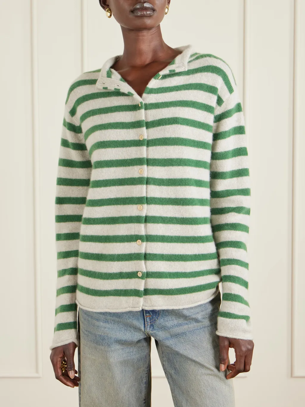 Cousteau Striped Cashmere Cardigan