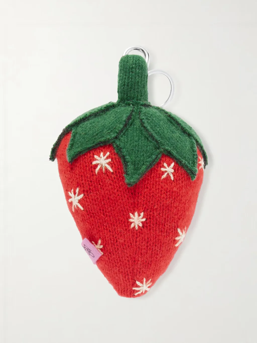 Strawberry Crocheted Cashmere Keychain
