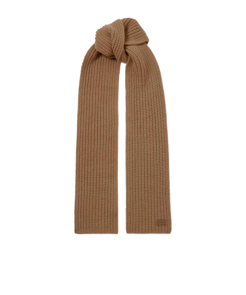 AppliquÉD Ribbed Cashmere Scarf