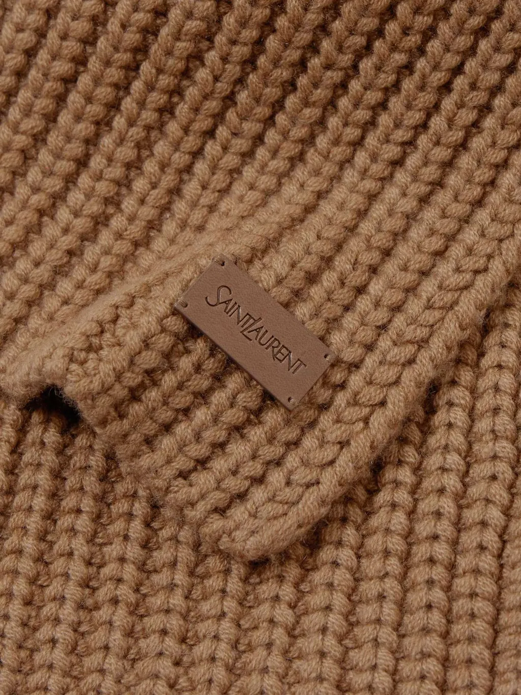 AppliquÉD Ribbed Cashmere Scarf
