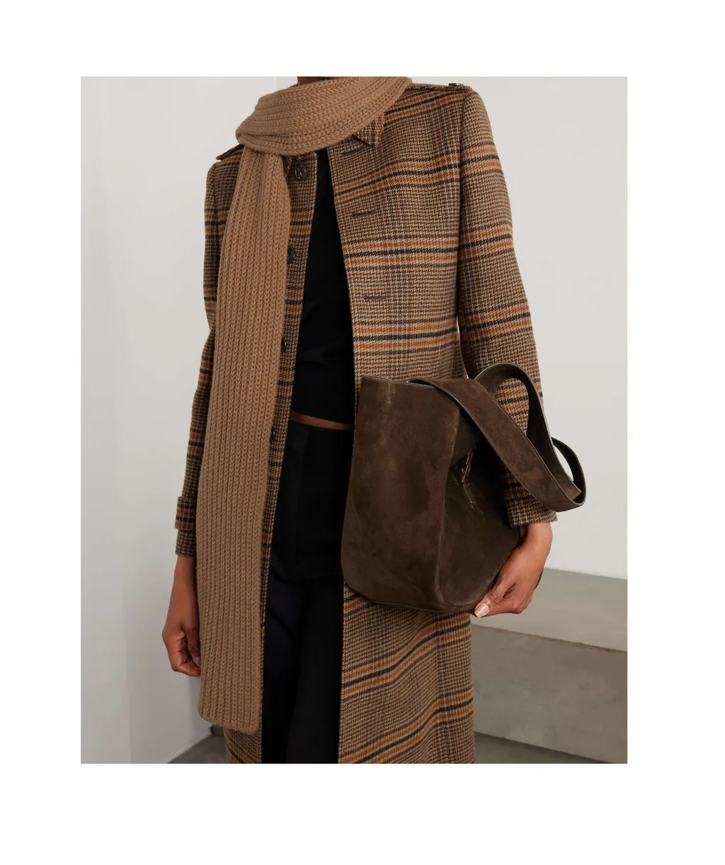 AppliquÉD Ribbed Cashmere Scarf
