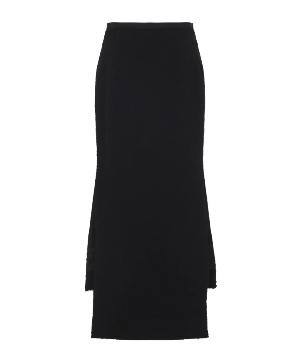 Lanvin High-Rise Textured Skirt