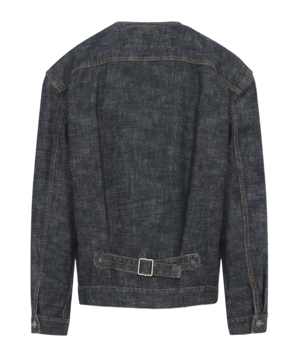 Lanvin Crewneck Buttoned Denim Jacket