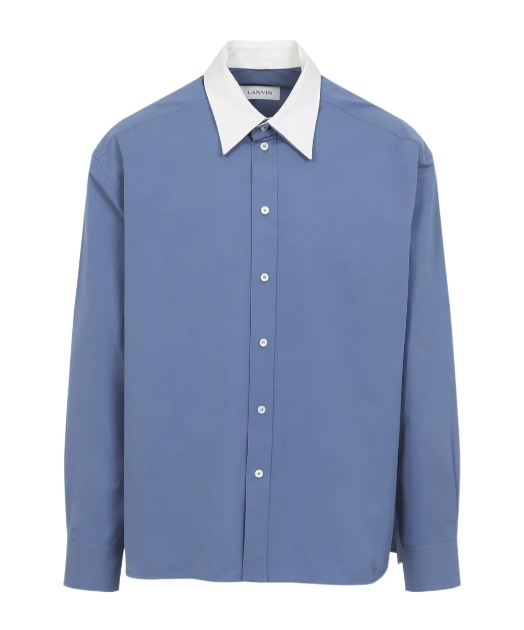Lanvin Contrast-Collar Buttoned Shirt
