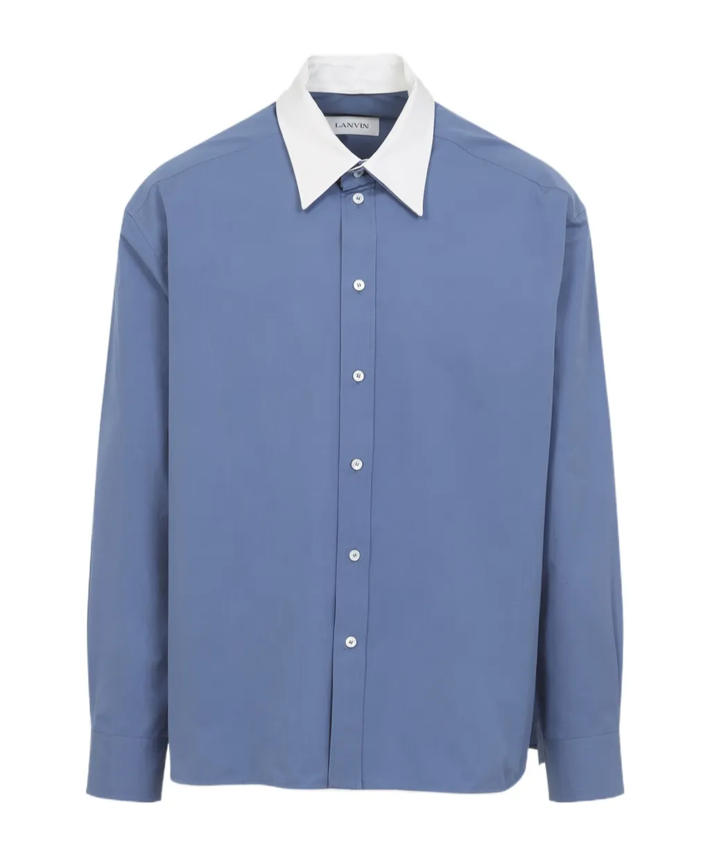 Lanvin Contrast-Collar Buttoned Shirt
