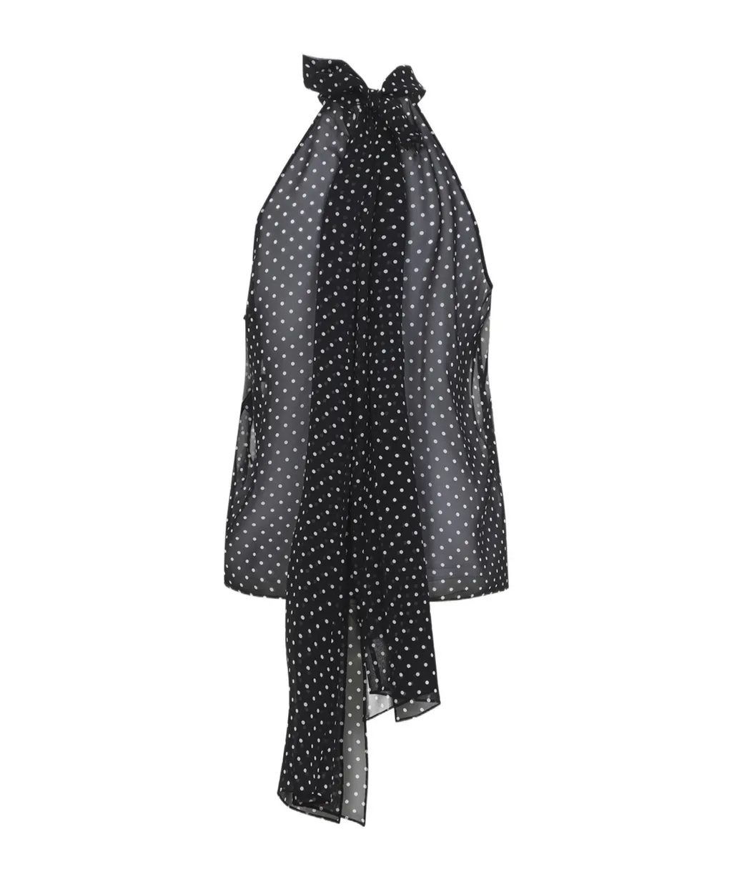 Tom Ford Polka Dot Printed Halterneck Top