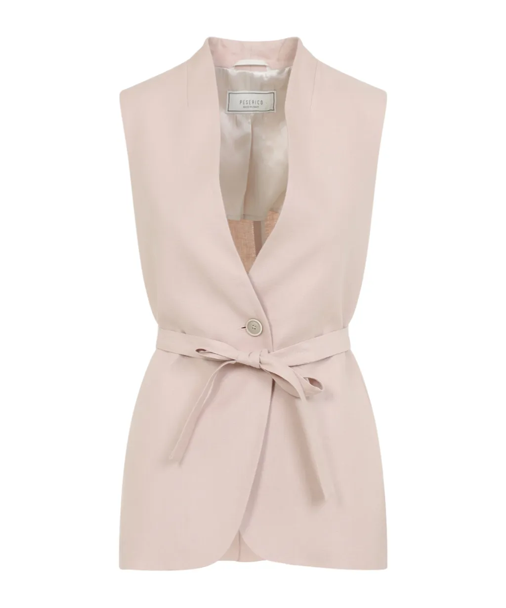 Belt-Detail Waistcoat
