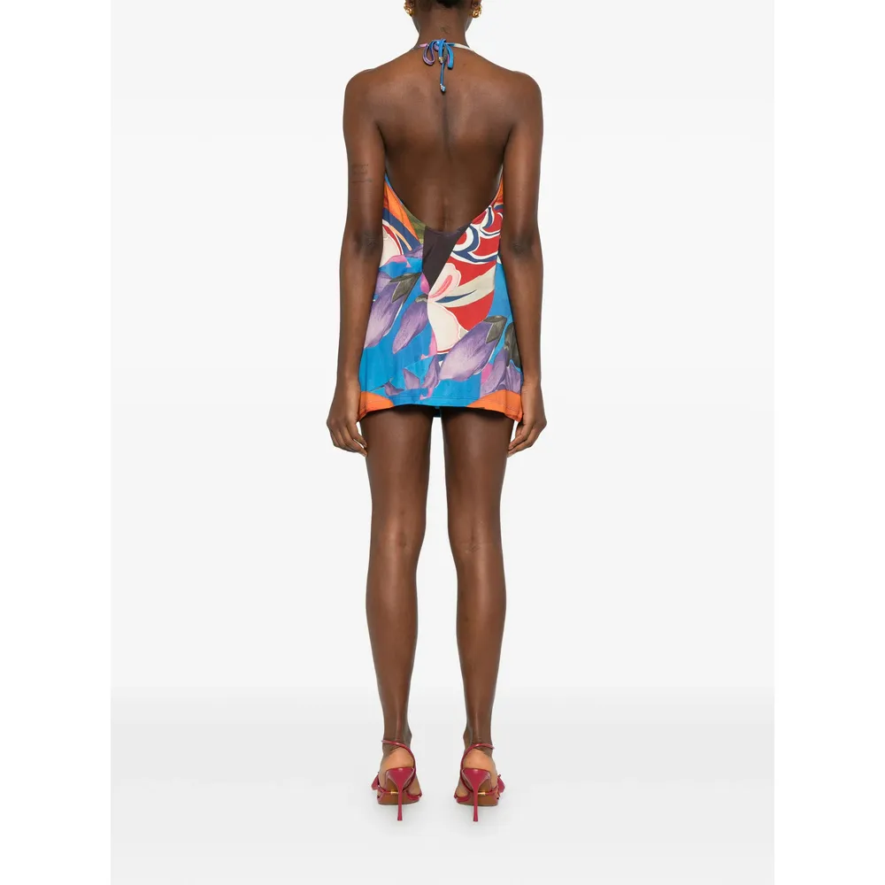 Floral-Print Mini Dress