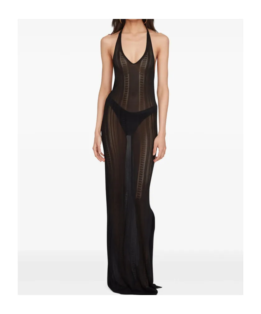 Guayabera Knitted Maxi Dress