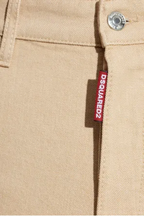 Dsquared2 Logo Patch Straight Leg Jeans